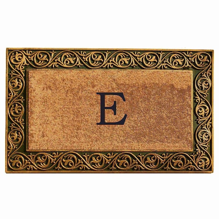 Calloway Mills Monogram Door Mat, Gold, Black, Natural, 18 in W x 30 in L 10001GOLDE